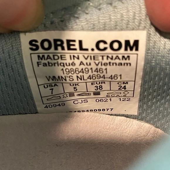 Sorel Women's Kinetic Impact Lace Shoe | Size 7 | Crushed Blue / White - Picture 5 of 10